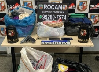 ROCAM prende dupla de vagabundos acusada de roubo a loja de roupas no Jorge Teixeira