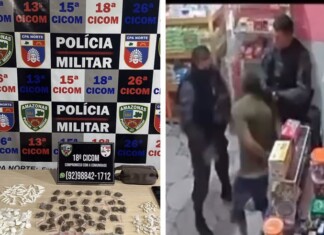 Traficante é flagrado com drogas em comércio usado como fachada na Colônia Santo Antônio