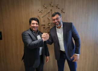 Governador Wilson Lima reúne com presidente da CBF e tratativas para o Amazonas receber jogos da Copa do Mundo Feminina avançam