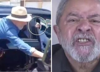 Enquanto cumprimentava apoiadores, segurança fecha porta do carro na mão de Lula: VÍDEO
