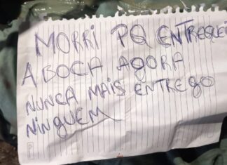 Cadáver é encontrado com mais de vinte facadas e bilhete de facção em Manaus