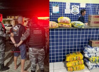 Homem é preso após tentar furtar 540 pacotes de café e outros itens em supermercado