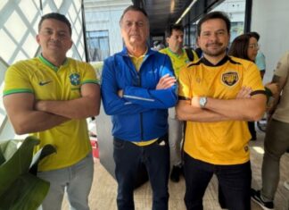 Deputado Capitão Alberto Neto participa de manifestação ao lado de Jair Bolsonaro em São Paulo