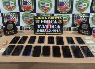 Quatro são presos e 17 celulares são recuperados nas proximidades do Bumbódromo em Parintins