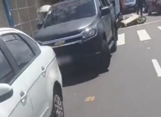 Casal fica ferido durante colisão na Avenida Constantino Nery na Zona Centro-Sul de Manaus