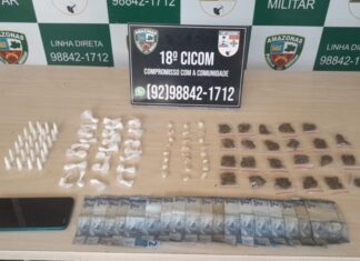 PMAM prende três homens e apreende adolescente suspeitos de envolvimento com tráfico de drogas