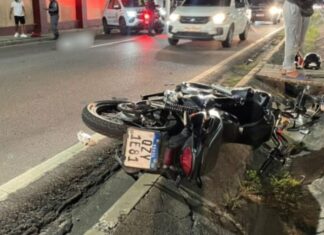 Pedestre morre após ser atropelado por motocicleta na Avenida Torquato Tapajós em Manaus