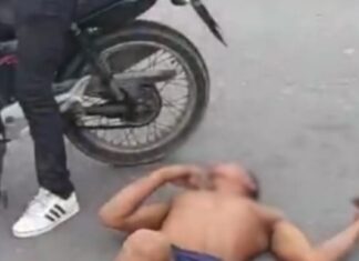 Suspeito de roubos é agredido e levado por motociclista no Santa Etelvina em Manaus