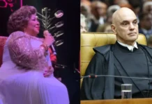 Alcione dedica show a Alexandre de Moraes: “Ele é amado”