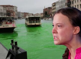 Greta Thunberg é expulsa de Veneza após pintar canal de verde em protesto