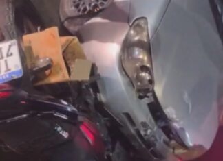 Mototaxista e passageira ficam feridos em colisão na Hilário Gurjão em Manaus