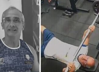 VÍDEO: Homem morre após ser atingido no peito por barra de supino em academia