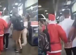Policial disfarçado de Papai Noel prende foragido da Justiça durante ação natalina