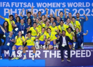 Brasil é campeão mundial de Futsal Feminino ao vencer Portugal por 3 a 0