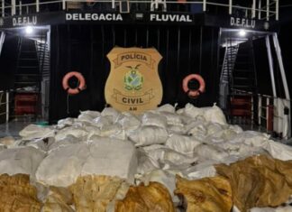 Polícia apreende doze toneladas de pirarucu seco em embarcação no Rio Amazonas