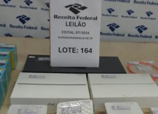Receita Federal anuncia leilão eletrônico com 289 lotes de mercadorias