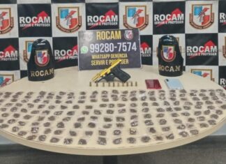 Homem é preso com arma raspada e 178 porções de droga na Zona Leste de Manaus
