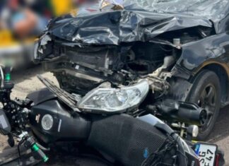 Acidente entre carro e moto deixa cinco feridos na Zona Sul de Manaus