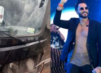 Cantor Latino e equipe escapam sem ferimentos graves após acidente em rodovia