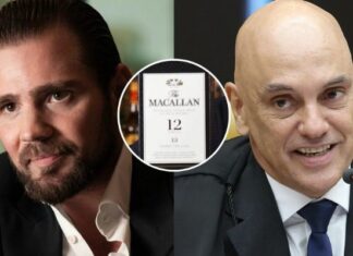 Com ministros, Daniel Vorcaro e Alexandre de Moraes degustaram uísque de R$ 3,3 milhões