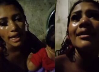 VÍDEO: Mulher chora e afirma ter sido expulsa de casa pela própria mãe com bebê no colo