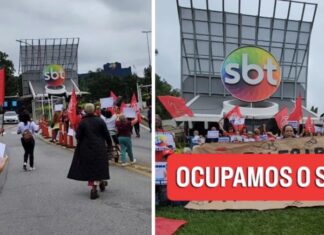 MTST realiza ocupação no SBT em protesto contra machismo e transfobia