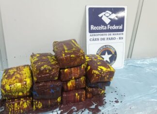 Receita Federal apreende 100 kg de skunk escondidos em carga de açaí no aeroporto de Manaus