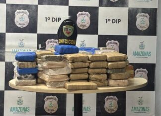 Grupo é flagrado e preso com mais de 100 kg de drogas na Balsa Amarela, em Manaus