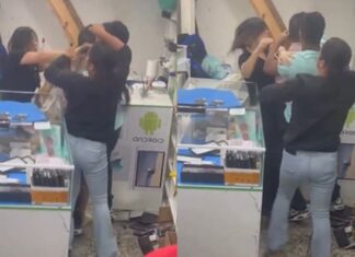 Casal de chineses apanha após chamar clientes de ‘macacos’ em briga dentro de loja