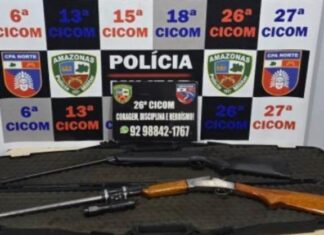 PM apreende armas após denúncia de cárcere privado no Monte das Oliveiras