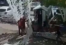 Homem morre eletrocutado durante montagem de Rua da Copa no interior do Amazonas