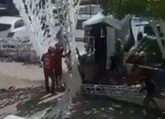 Homem morre eletrocutado durante montagem de Rua da Copa no interior do Amazonas
