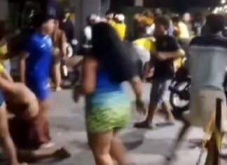 Mesmo com vitória do Brasil, grupo entra em briga generalizada em posto de gasolina em Coari