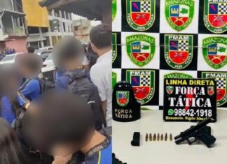 Suposta briga no trânsito termina com disparos e apreensão de armas na Cidade Nova