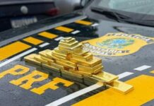 Barras de ouro avaliadas em R$ 10 milhões são apreendidas na BR-174 durante fiscalização da PRF