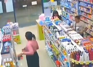 Câmeras flagram grupo suspeito de furtar produtos em farmácia na Zona Centro Sul de Manaus