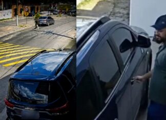 Criminoso invade carro, furta objetos e foge ao ser flagrado pelo dono em Manaus