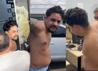 Suspeito de agiotagem morde policial e ameaça delegado durante condução à delegacia