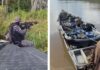 Lancha usada por piratas de rio em ataque a embarcação é apreendida em Jutaí