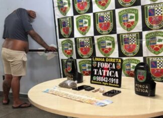 Força Tática prende homem por tráfico e apreende drogas na zona Sul de Manaus