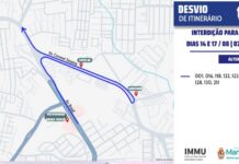 Obras do Passarão mudam trajetos de ônibus em avenidas de Manaus nos dias 14 a 17 de agosto