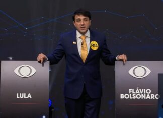 ‘Covardes’ e ‘canalhas’, diz candidato do MBL durante debate na Band sobre Lula e Flávio