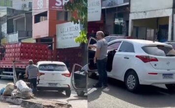 Investigador da DEHS é flagrado armado e atirando contra homem em avenida de Manaus