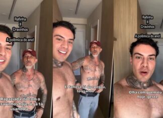 Cristian Cravinhos aparece com ator e anuncia vídeo de “brotheragem” nas redes sociais