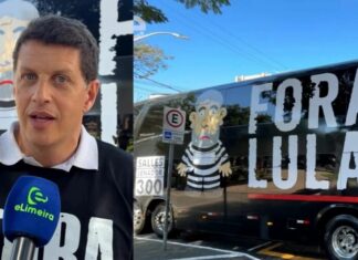 PT aciona TRE contra ônibus de deputado bolsonarista com “Fora, Lula”