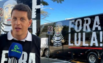 PT aciona TRE contra ônibus de deputado bolsonarista com “Fora, Lula”