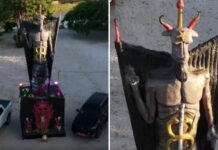 Feiticeira investe R$ 100 mil em estátua de 11 metros dedicada ao Diabo