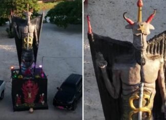 Feiticeira investe R$ 100 mil em estátua de 11 metros dedicada ao Diabo