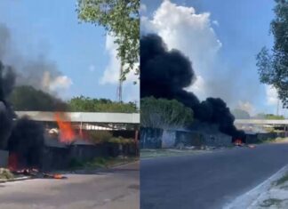 Fogo se espalha por terreno baldio e quase atinge residências no Nova Cidade; veja