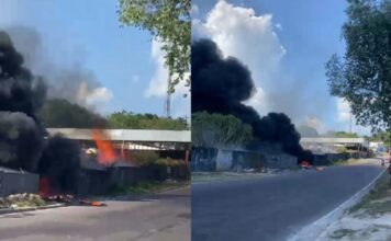 Fogo se espalha por terreno baldio e quase atinge residências no Nova Cidade; veja